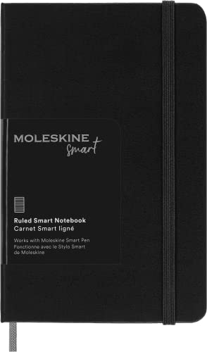 Carnet de notes intelligent Moleskine Smart couverture rigide noire de poche
