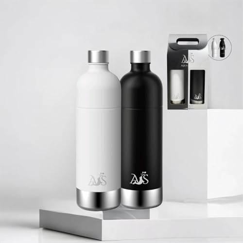 𝐀𝐐𝐔𝐀~𝐒𝐄𝐀𝐋® Edelstahlflasche–Trinkflasche für wassersprudler kompatibel mit Wassersprudlern Aarke Carbonator 3,Philips GoZero,Sodapop Cooper,Brita sodaONE–1Liter Sprudelwasser-Spülmaschinenfest