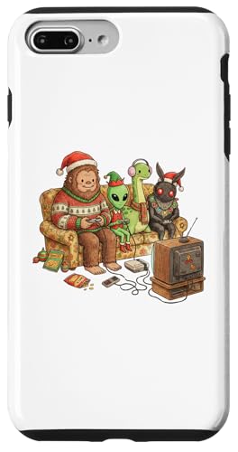 Bigfoot Alien Nessie Mothman Retro Gaming Christmas Party �X�}�z�P�[�X iPhone 7 Plus/8 Plus �p