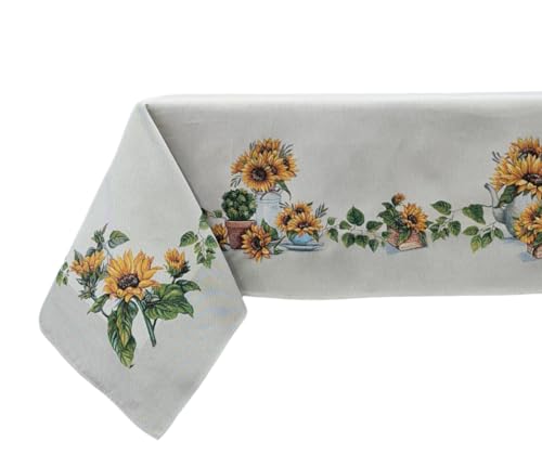 Nappe en gobelin jaune lavable et résistante 140 x 180 cm - 2