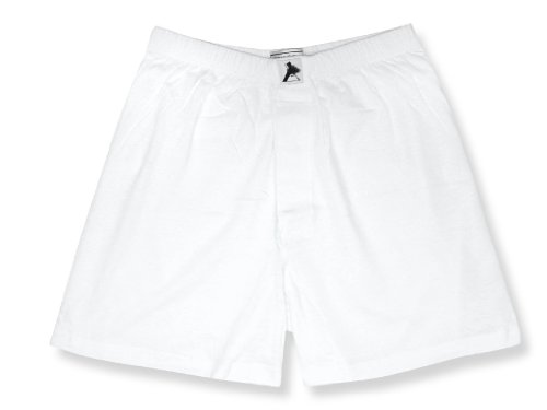 Mens Solid WHITE Color BOXER 100% Knit Cotton Shorts