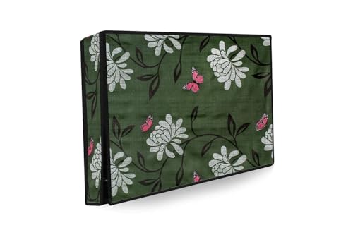 SELENO TV Cover for 32 Inch LED/LCD TV with Zip Enclosure | Dust & Water Proof LED/LCD TV Cover with PVC Layer Protection | Compatible For All 32 Inch Models (Butterfly)