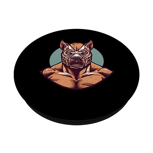 Lucha Libre Mexican Wrestling Mask Luchador PopSockets Swappable PopGrip, Black - Image 2
