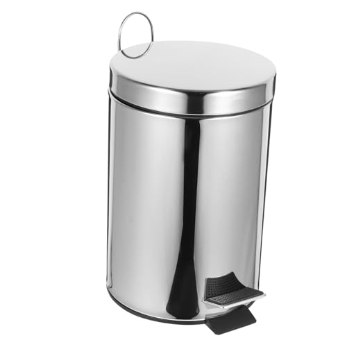 Caneca de basura rectangular de acero inoxidable con pedal miniatura 6