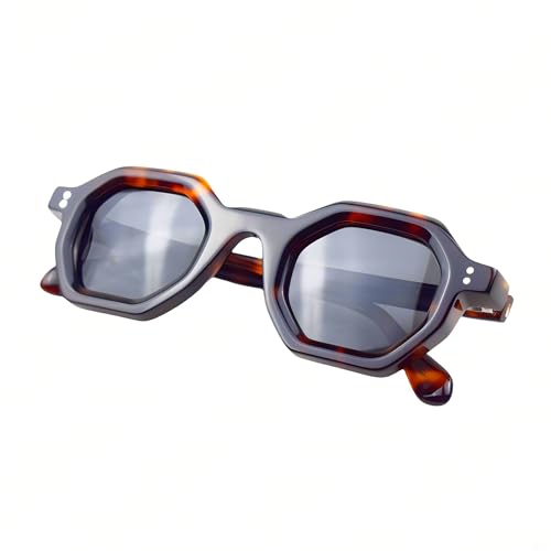 Retro Solid Polarized Square Acetate Vintage Spring Hinges Sunglasses Eyeglasses Frames Unisex for Men Women