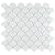 SomerTile Expressions Scallop White 11-1/4" x 12" x 7 mm Glass Mosaic Tile