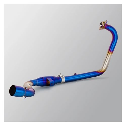 バイクマフラー ジクサー155/150用 オートバイ排気システムエスケープスリップオンフロントチューブリンクパイプ接続オートバイ排気システム エキゾーストパイプ(B)