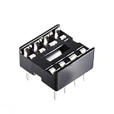 FOCMKEAS 10 Pcs 8 Pin DIP IC Socket, 2.54mm Pitch, for PCB Solder