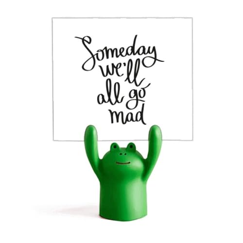 Porte-mémo pince de bureau motif grenouille avec citation drôle pour organiser vos notes