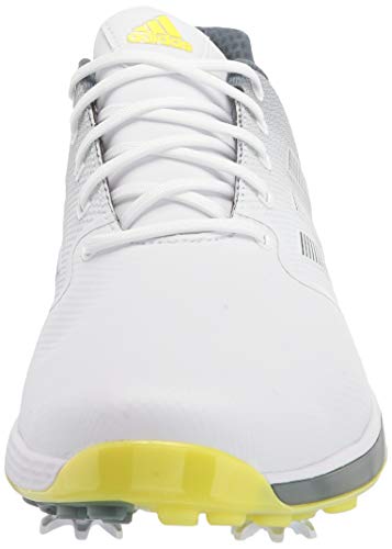 Adidas Mens Zg21 Golf Shoe, White/Acid Yellow/Blue Oxide, 7 Us #TOP1