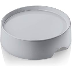 CatGuru Food Table for Cat Bowls, Elevated Feeding Station for Cat Food Bowl, Raised Stand for Pet Food and Water Bowls, Pet Feeder for Indoor Cats, Stress Free Stand for Pet Dishes or Plates (Grey)