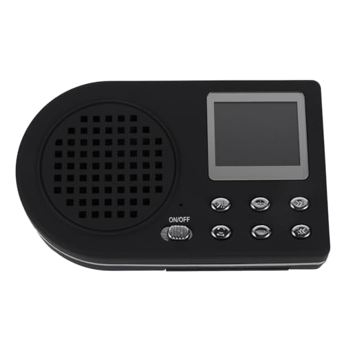GARIOUANS Reproductor de Música Mini Mp3 Monocromático Negro con Pantalla LCD Cable USB Clip Portátil y Cargador Europeo Ac220-240v para Uso Viaje y Exteriores