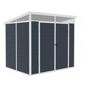 Kunststof tuinhuis “Detroit” – Grijs – 4,54m² – 1,91 x 2,38 m