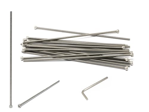 Image of iexcell 20 Pcs M4 x 180mm Thread Pitch 0.7 mm Stainless Steel 304 Hex Socket Head Cap Screws Bolts Kit