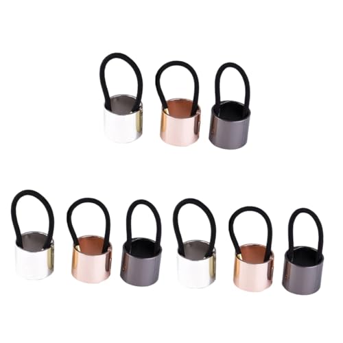 Élastiques à cheveux cylindriques en métal accessoires femmes filles lot de 3