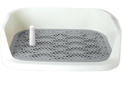 WOLKKAM フェンス ペット 犬用トイレ うんち 小便器 ペットグリッド 犬用トイレ トイレ (ホワイト)