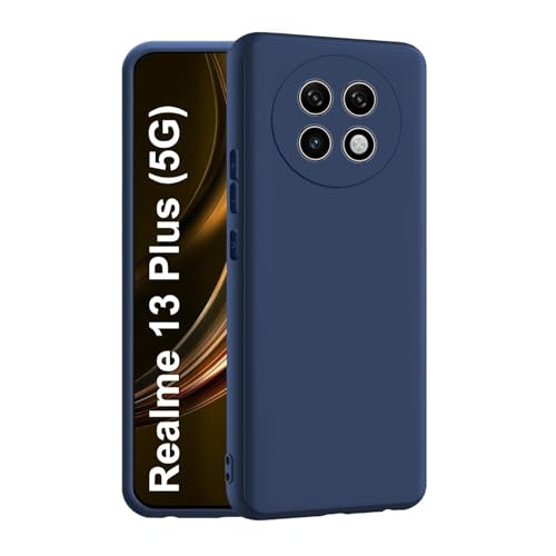 Image of Liquid Silicon TPU Cloth in-Side | Camera Protection Anti-Slip Grip Back Case Cover Compatible for Realme 15 Lite 5G - Starry Black
