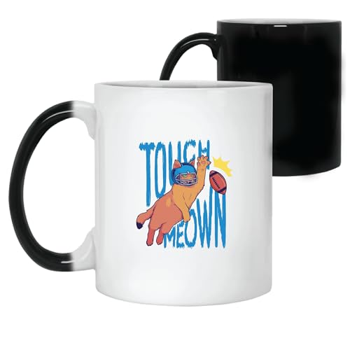Cat Football Player Gift Animal Lovers Football Fans Quote Lovers 11oz 15oz Color Changing Mug