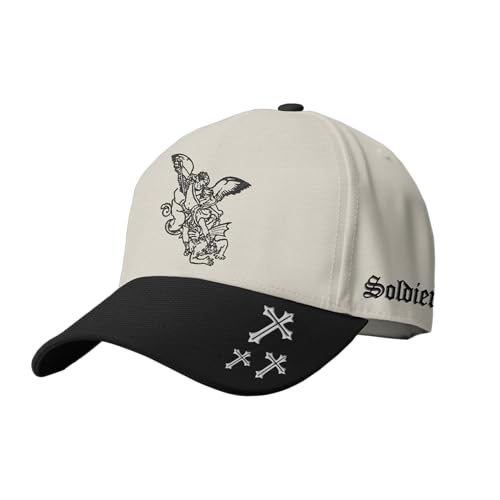SAINT KAIZEN Cream Adjustable Baseball Cap for Men and Women - Christian Faith-Inspired Snapback Hat with Premium Embroidery - Alpha