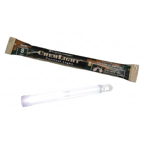 Cyalume ChemLight Military Grade Chemical Light Sticks, White, 6 Long, 8 Hour Duration (Pack of 10) by Cyalume