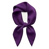TigerTie Pañuelo para mujer, color liso, tela de 60 x 60 cm, 100% algodón, Morado (, Größe: ca. Länge 60 cm, Breite 60 cm