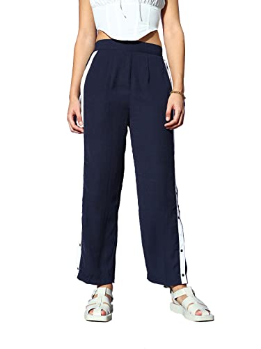 Image of PANIT Women Stylish Mustard Solid Slitted Trousers