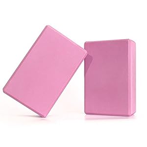 AtSKnSK Yogablocks set met 2 hoge dichtheid EVA-schuim oefenstenen lichte gymnastiek workout pilates yoga fitness