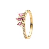 Artiyoo Princess Ring Fit Women Fashion Gifts 925 Sterling Silver DIY Jewelry (Princess Rapunzel Tiara Ring number 7)