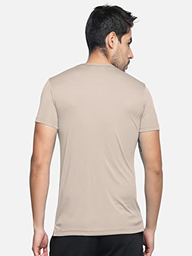 Image of BULLMER Solid Cotton Blended Half Sleeve Round Neck Tshirt for Men