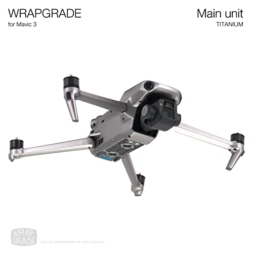 Image of WRAPGRADE Full Skin Stickers for DJI Mavic 3 / Mavic 3 Classic (Titanium)