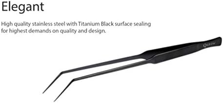 Q-Grow Exzellence aquascaping aquarium tweezers black - bended 25 cm