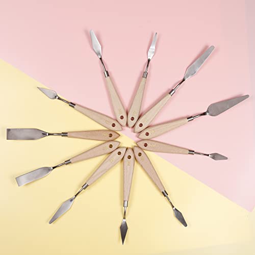Incraftables Stainless Steel Palette Knife Set (11pcs). Art Palette Knife for Acrylic Painting. Best Palette Knives for Cake Decorating & DIY Crafts. Paint Spatula for Beginner, Pros, Kids & Adults - Thumbnail 7