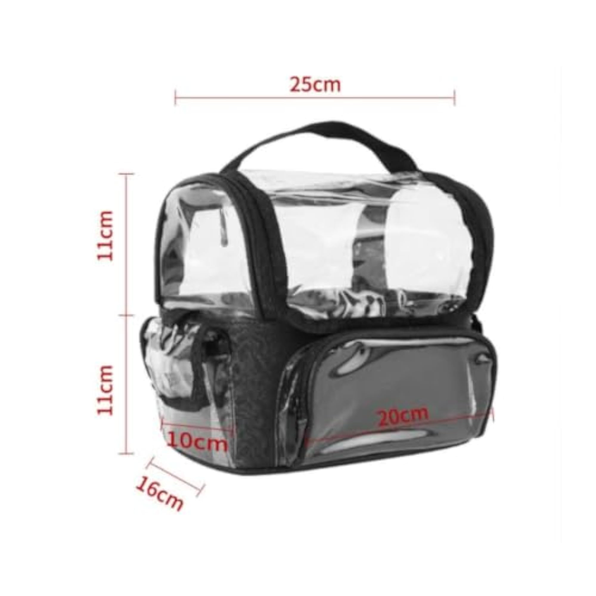 Multi-Compartment Clear PVC Cosmetic Organizer, Portable