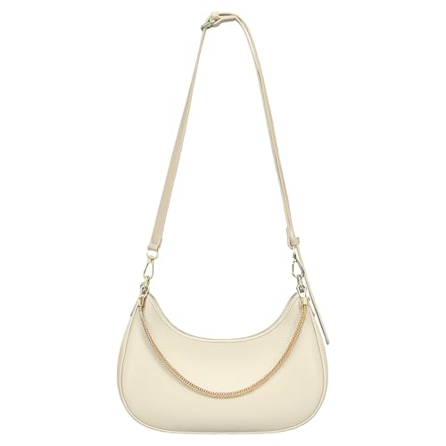 Image of Shoulder Bag for Women PU Leather Crossbody Bags Clutch Purse with Adjustable Strap Crescent Women's Hobo Handbag with Zipper