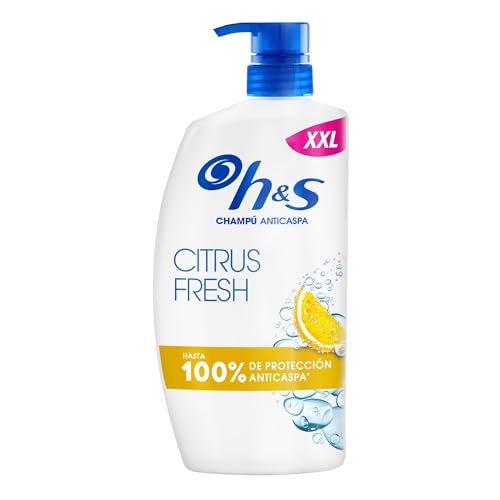 H&S Citrus Fresh Champú Anticaspa para Pelo Graso 1000ml, con Dispensador. Hasta 100% de Protección Anticaspa, Clínicamente Probado. Para Uso Diario. Frescor y Limpieza con Aroma a Cítricos