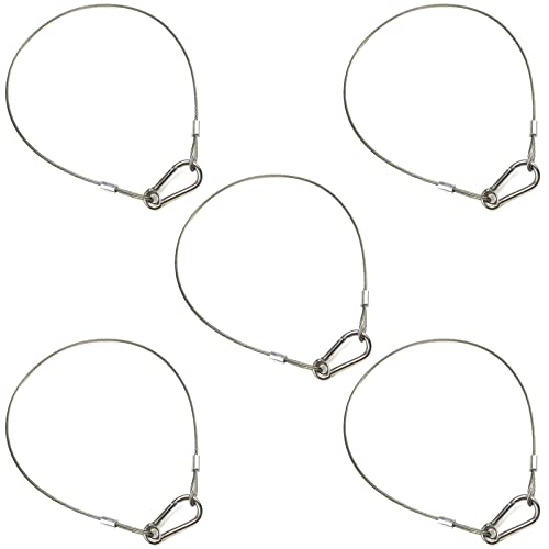 Lsqurel 5 Pack Stage Light Safety Cable Stainless Steel Security Wire for Lighting, Luggage, Garage...
