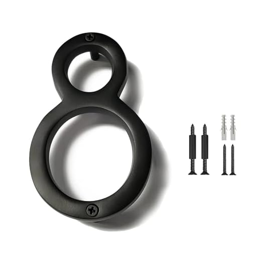 6 Inch NACH Floating Mount Shadow House Address Number For Outside or Inside, Metal Modern House Numbers For Mailbox, Front Door, Maximum Rust Protection, Black Aluminum, Number 8, HH-SDW6-BLK-8