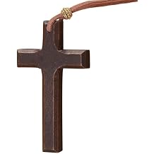 Kim Carrey Handmade Wooden Cross Pendant Necklace for Men - Unique Gift for Christmas, Birthday, Thanksgiving & Fathers Day | Thoughtful Mens Jewelry for the Special Man in Your Life