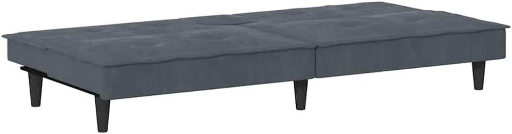 Sofa Bed Dark Grey Velvet Living Room Furniture