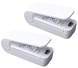 Ldawy Mini Sellador de Bolsas,Máquina de Sellador de Bolsas Portátil,2 Piezas Sellador Térmico de Mano para Bolsas de Plástico Almacenamiento de Alimentos Merienda Sellador de Bolsas Frescas (Blanco)