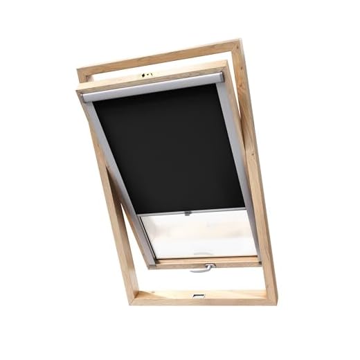 Stylo Verdunkelungsrollo für Dachfenster – für FAKRO-Fenster - 100% Verdunkelung - Aluminium für FAKRO-Fenster – Thermoisolierung – Mechanismus – Sonnenschutz FAKRO 66/118 Schwarz