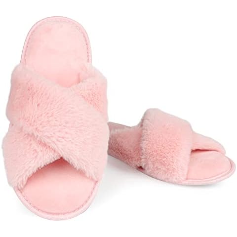 LARGERED Fluffy Slippers for Women Cover