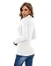 Womens Fall Clothes Fitted White Mock Turtleneck Tops Long Sleeve Shirts Medium