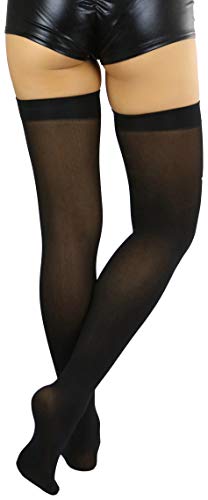 Image of ToBeInStyleWomen's Gothic Cross Opaque Thigh Hi