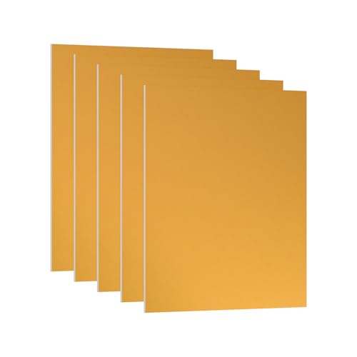 Image of PATIKIL 7x5x1 /32inch Anodized Aluminum Sheet, 5Pcs Metal Rectangle Aluminum Plate 0.8mm Thick Engraving Blanks for Laser Engraving DIY Decorative Crafting Home Decoration, Yellow