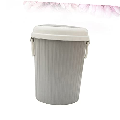 Caneca de basura rectangular pequeña de 10L gris miniatura 3