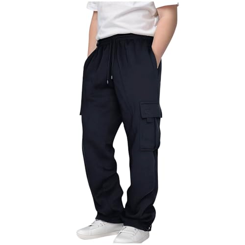 Boys Sweatpants Childrens Casual Sports Pants Trendy Drawstring Jogger Pants Sweatpants for 3-14 Years