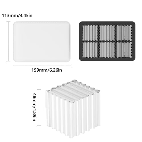 Molde de Hielos de Silicón Moderno con Diseño Rayas 6 Cavidades miniatura 5