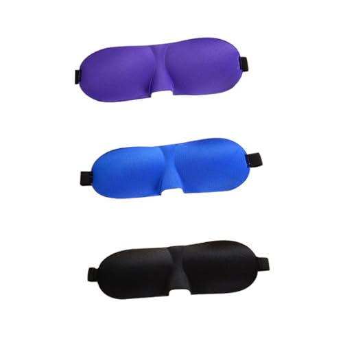 BAZEITFLOW 3個 睡眠用点立体アイマスク 軽量柔軟ストラップ可能 通気性素材 快適アイカバー 目元圧迫なし 旅行 昼寝 作業向け