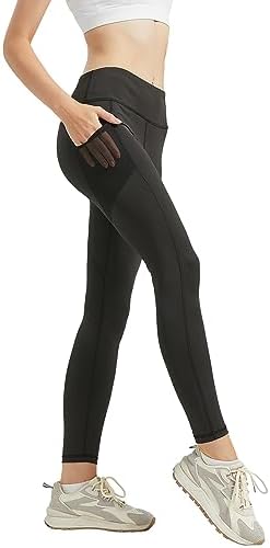 iTeporein Women’s High Waisted Yoga Pants Leggings with Pockets for Workout Running